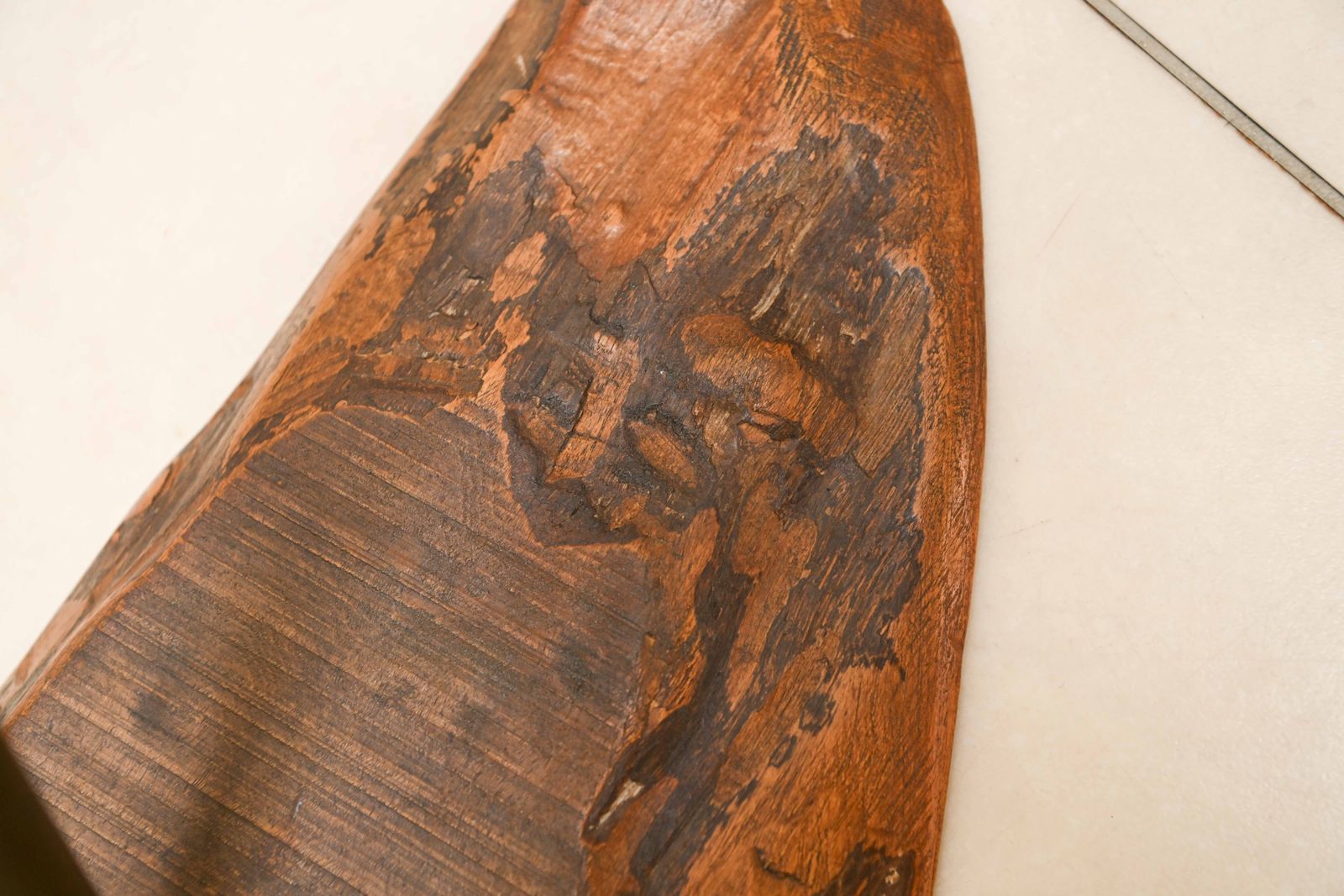 950.0 Mid Century Freeform Live Edge Tripod Coffee Table In The Manner Of Carl Auböck, C.1950s/60s photo