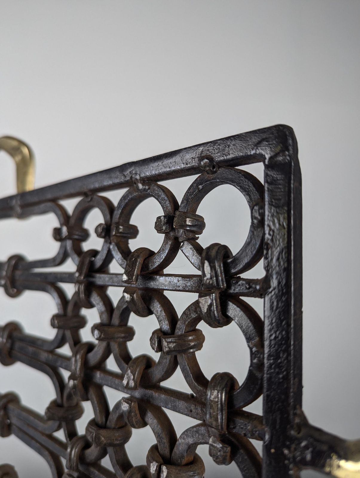 Bronze And Wrought Iron Spark Flask By David Marshall, 1970s Fireplace. photo vintage