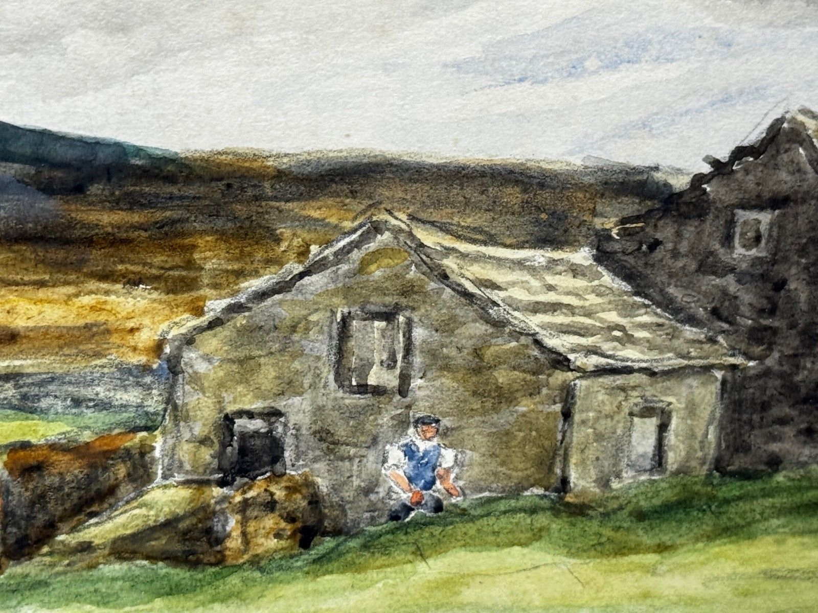 photo buy Mid Century jachtschilderij, The Badsworth Hunt On Foot, Easingwold ca. 1943, gesigneerd door George Anderson Short