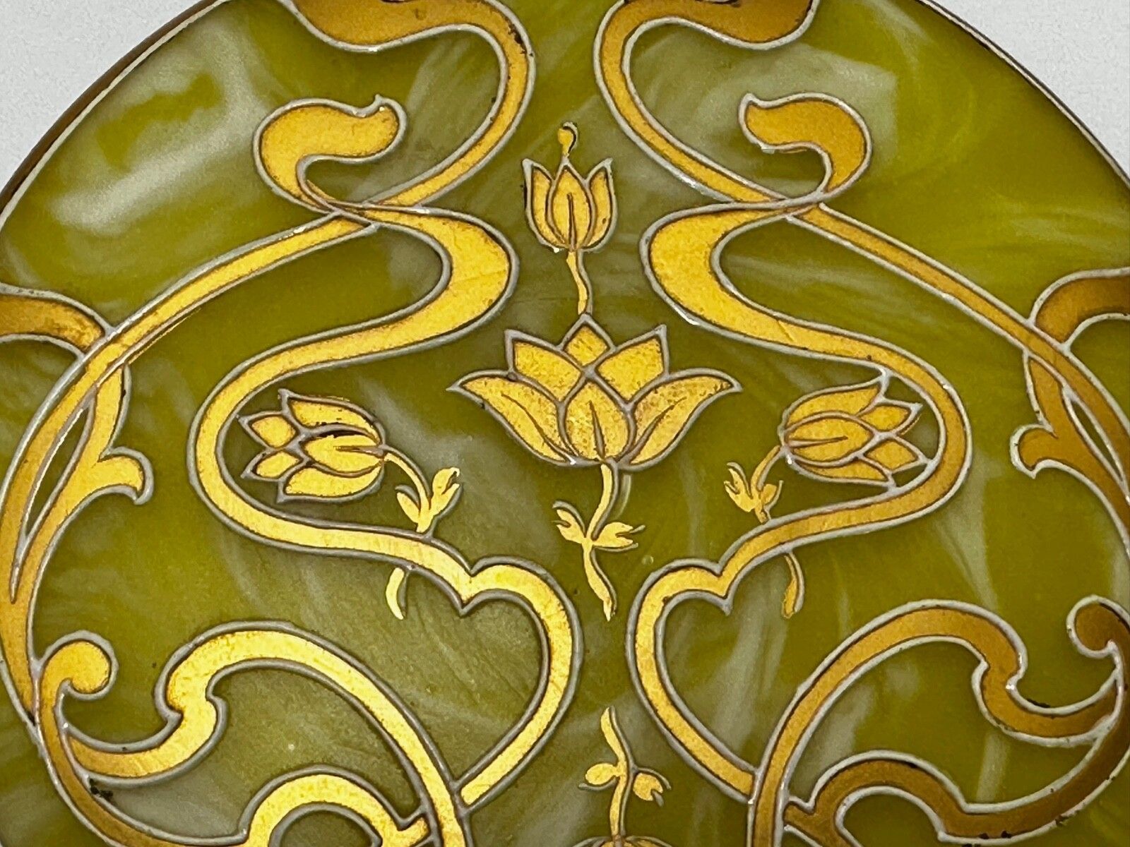 photo buy Loetz Jugendstil kunstglas opbergdoosje