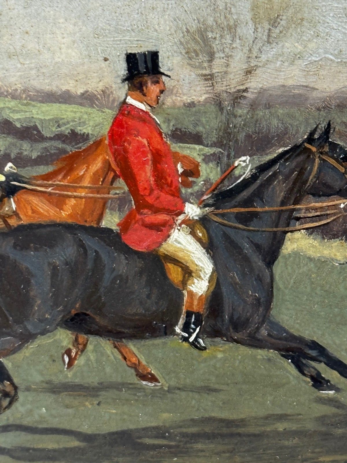 photo buy Victorian Oil Painting C1880 Full Cry (The Berkeley Hunt) By Charles Faulkner