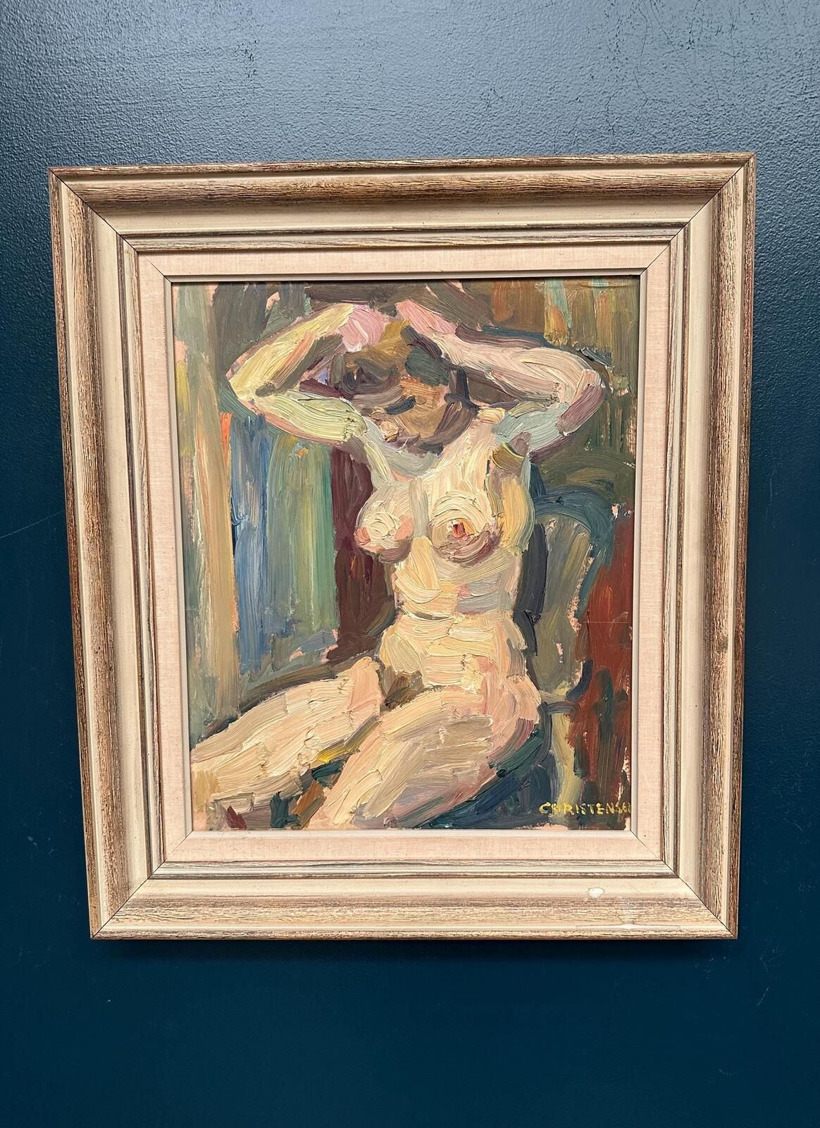 photo for sale “Nude” By Gunnar Christenson (1895–1979). Painting.