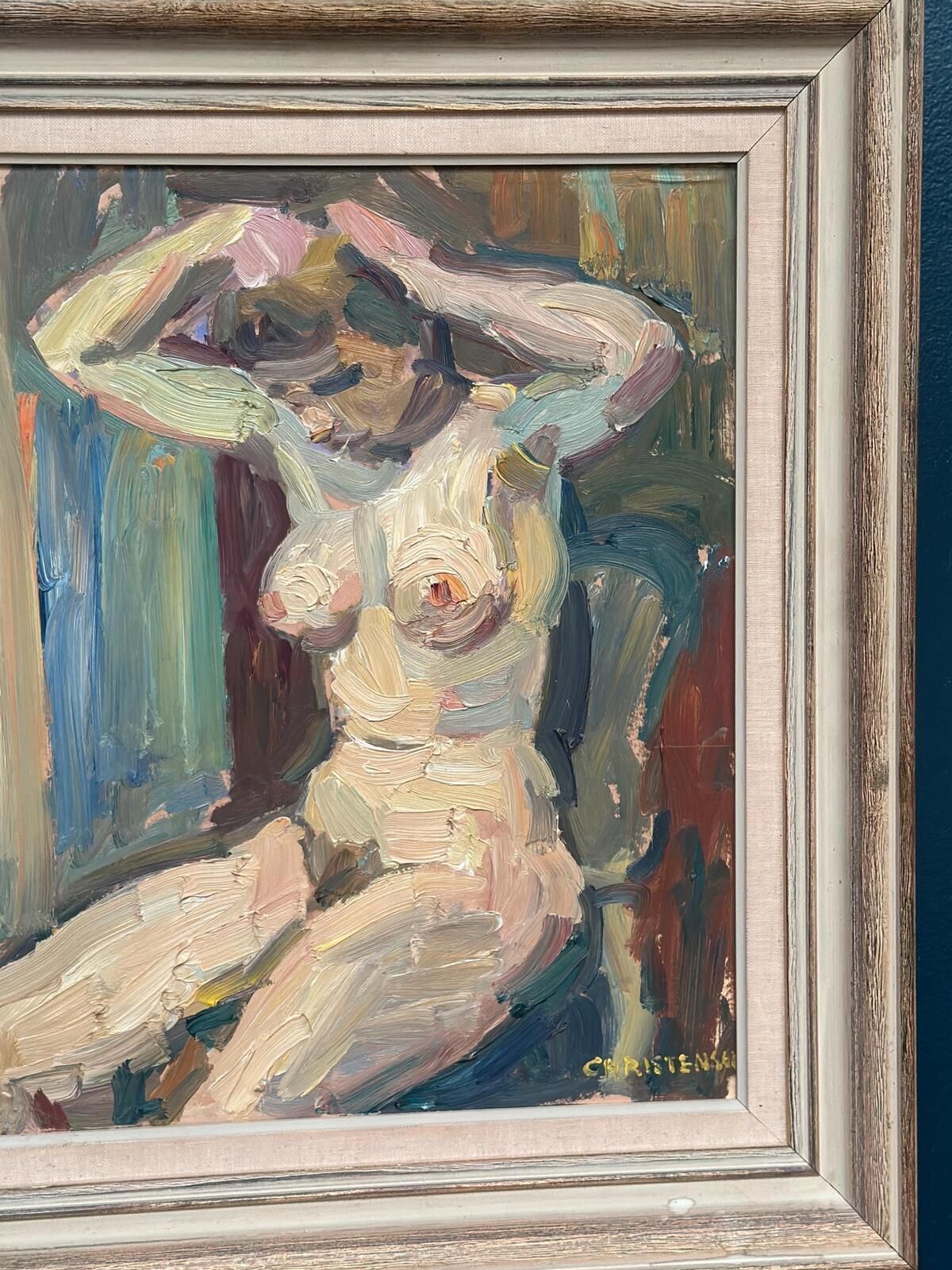 525.0 “Nude” By Gunnar Christenson (1895–1979). Painting. photo