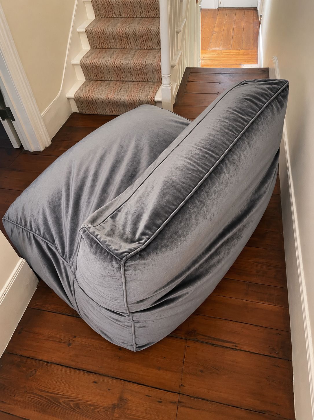 Verzelloni Zoe Lounge Chairs – Grey Velvet – Up To 3 Available photo for sale