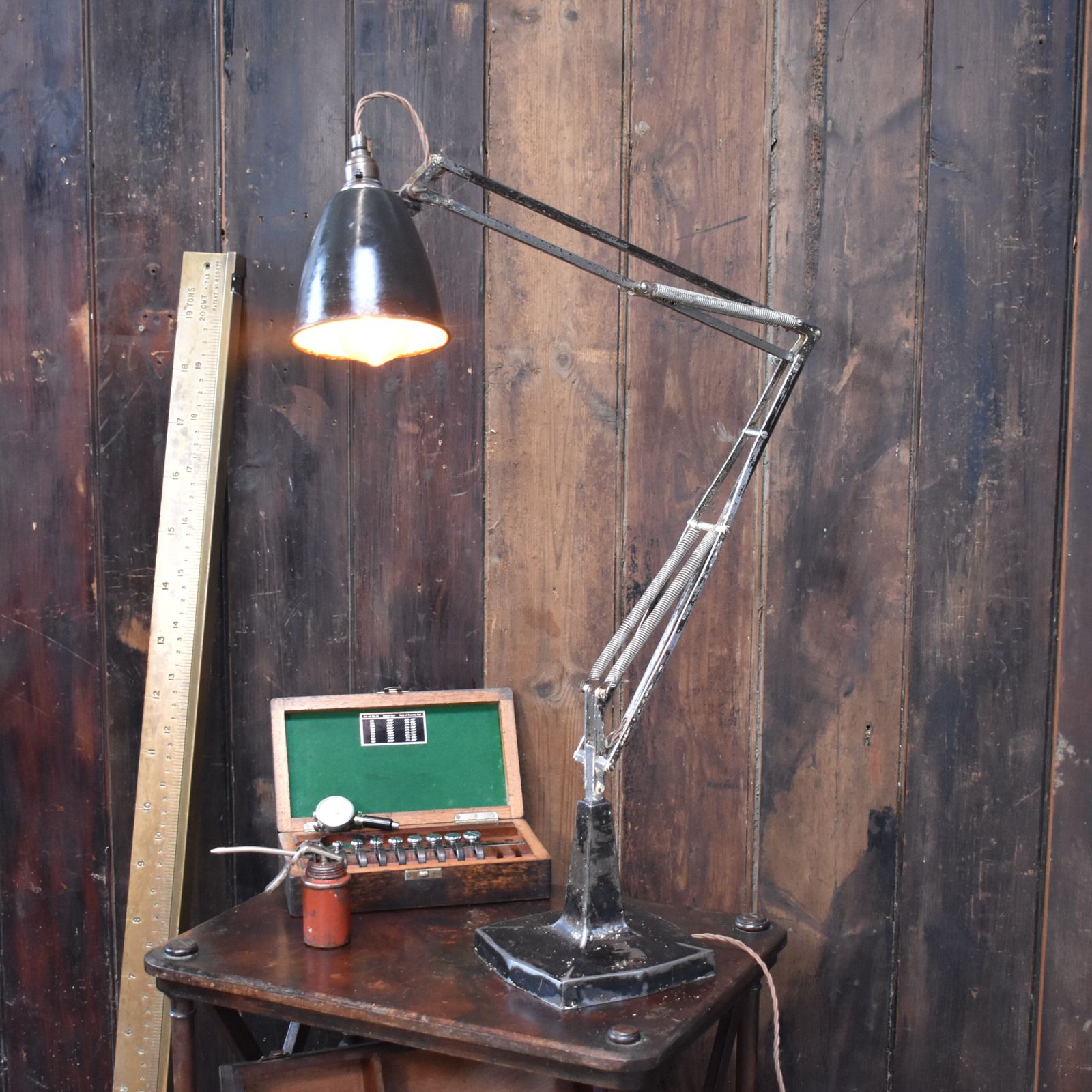 Antique Rare 1930s Model 1208 George Carwardine 4 Spring Large Anglepoise Lamp