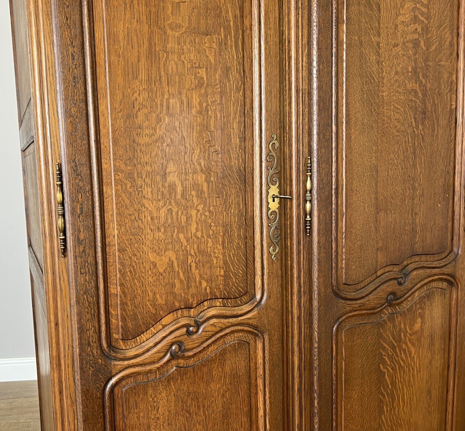 Wardrobe Vintage French Louis XVI Style Oak Four Door Carved Armoire Lot 6113 photo 849.0