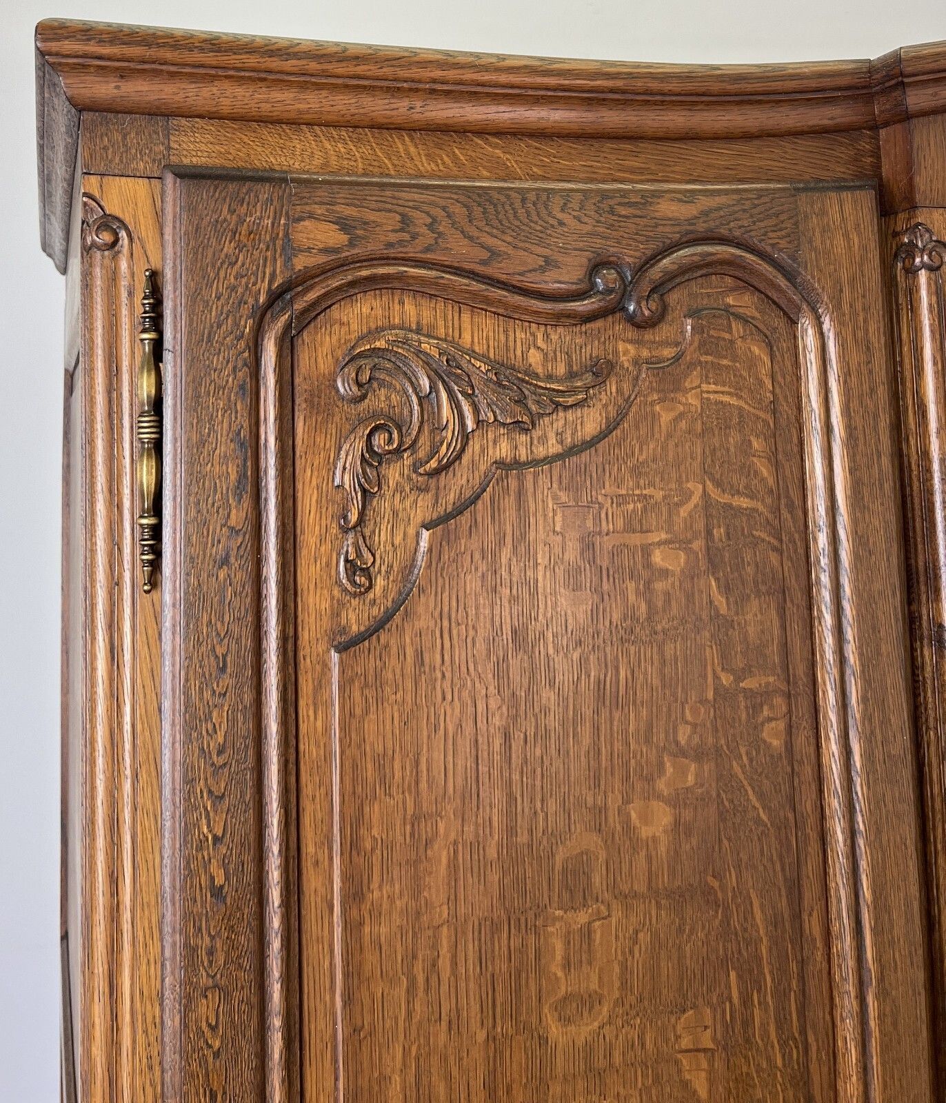 Wardrobe Vintage French Louis XVI Style Oak Four Door Carved Armoire Lot 6113 photo vintage
