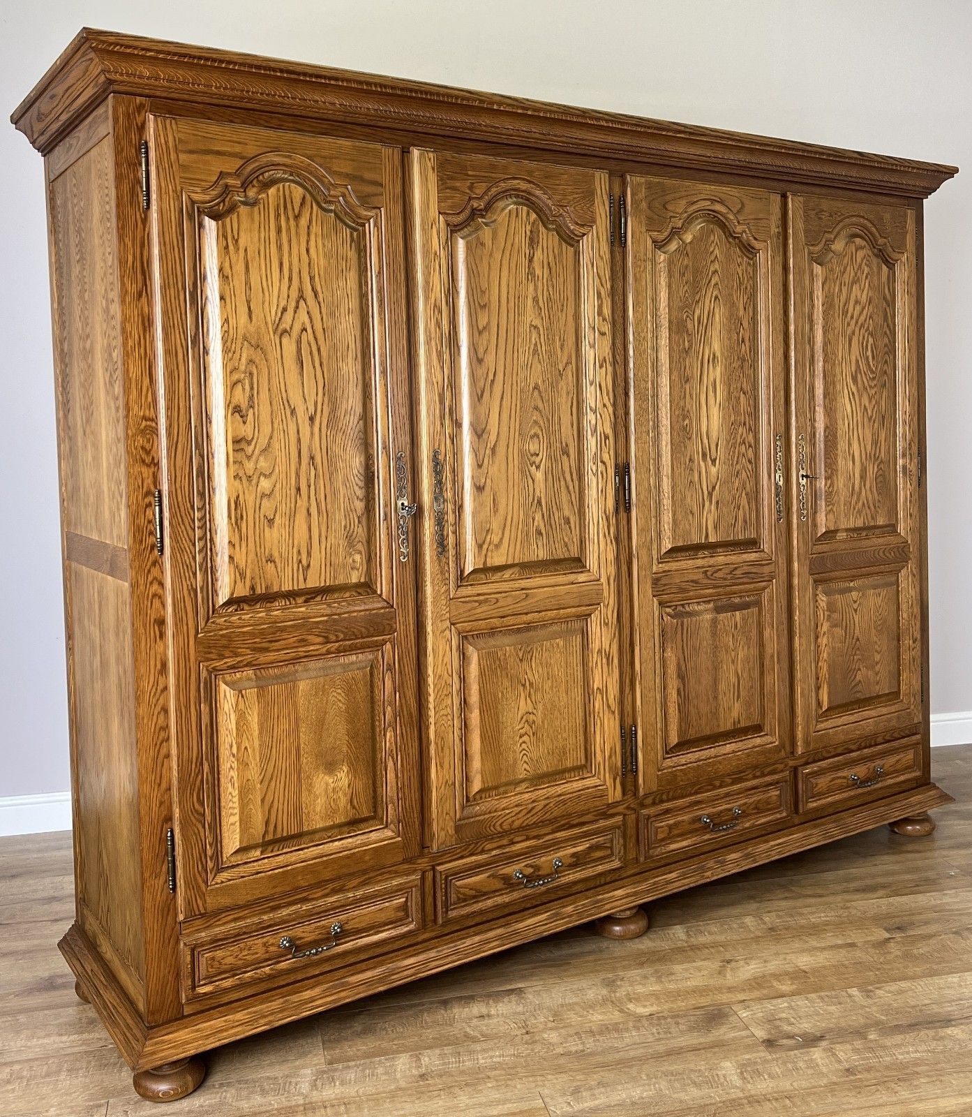 Wardrobe Vintage French Style Four Door Carved Armoire Cabinet Lot 6119 photo furniture