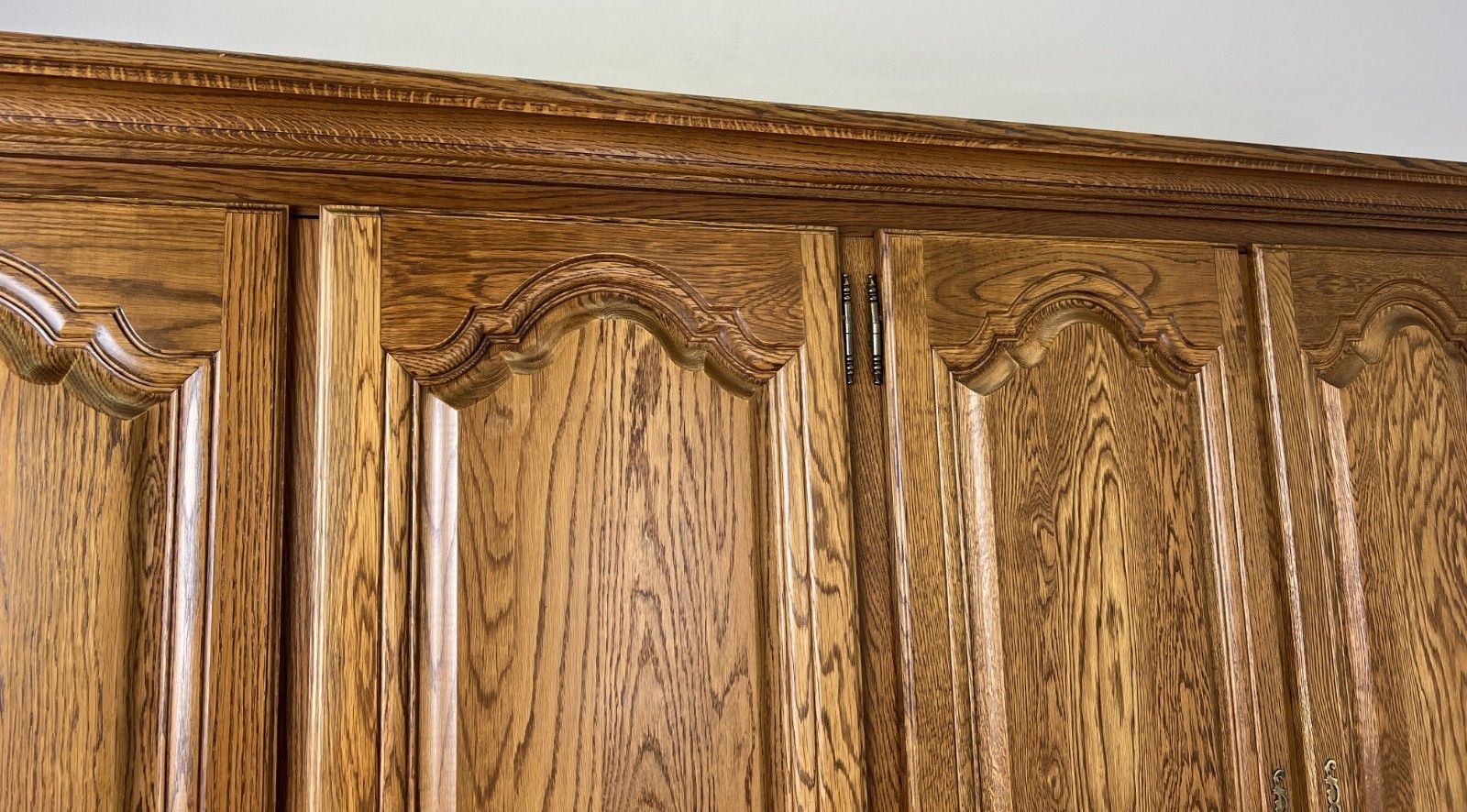 Wardrobe Vintage French Style Four Door Carved Armoire Cabinet Lot 6119 photo vintage