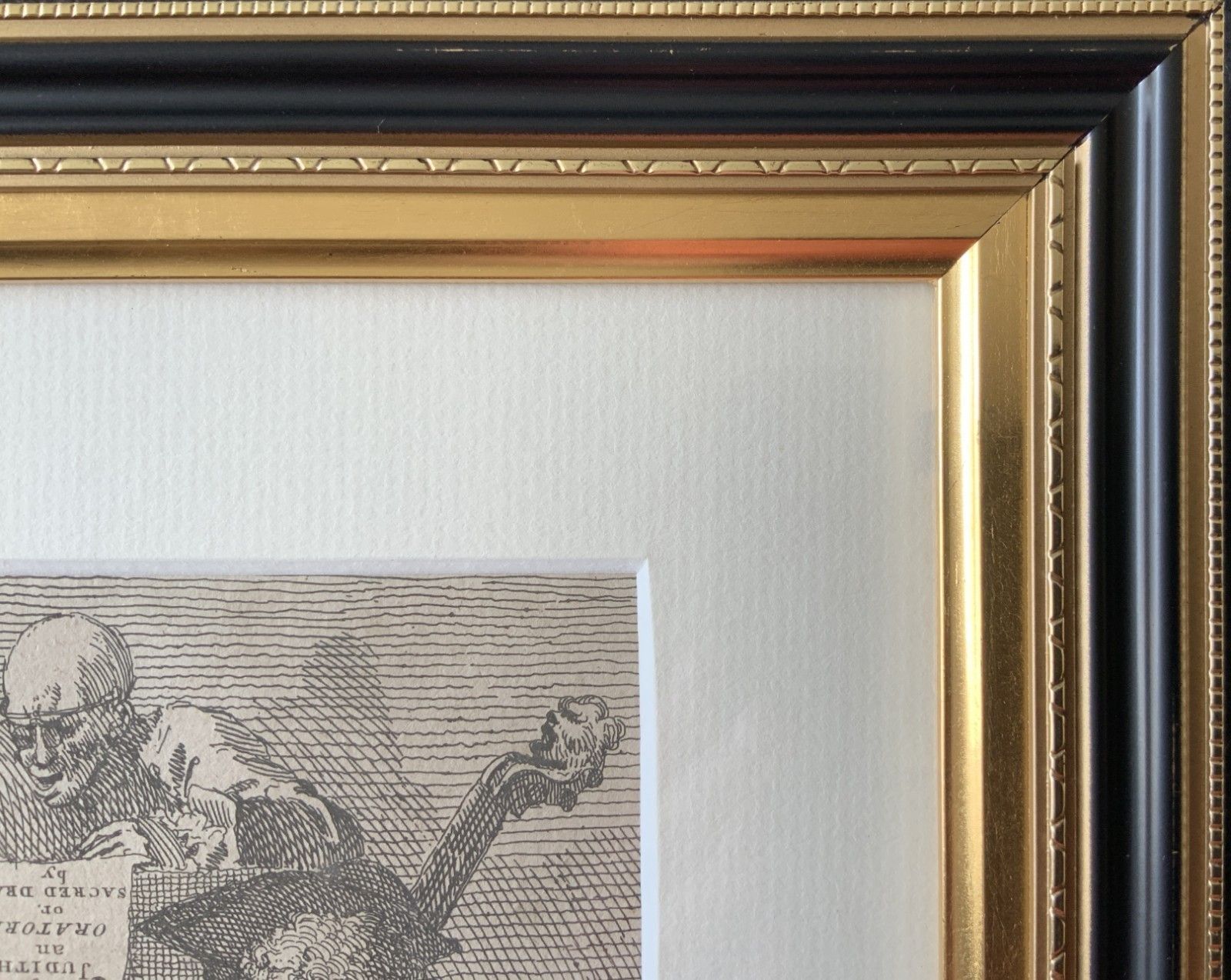 photo furniture After William Hogarth (1697 1764) Antique Etching 'A Chorus Of Singers' Framed