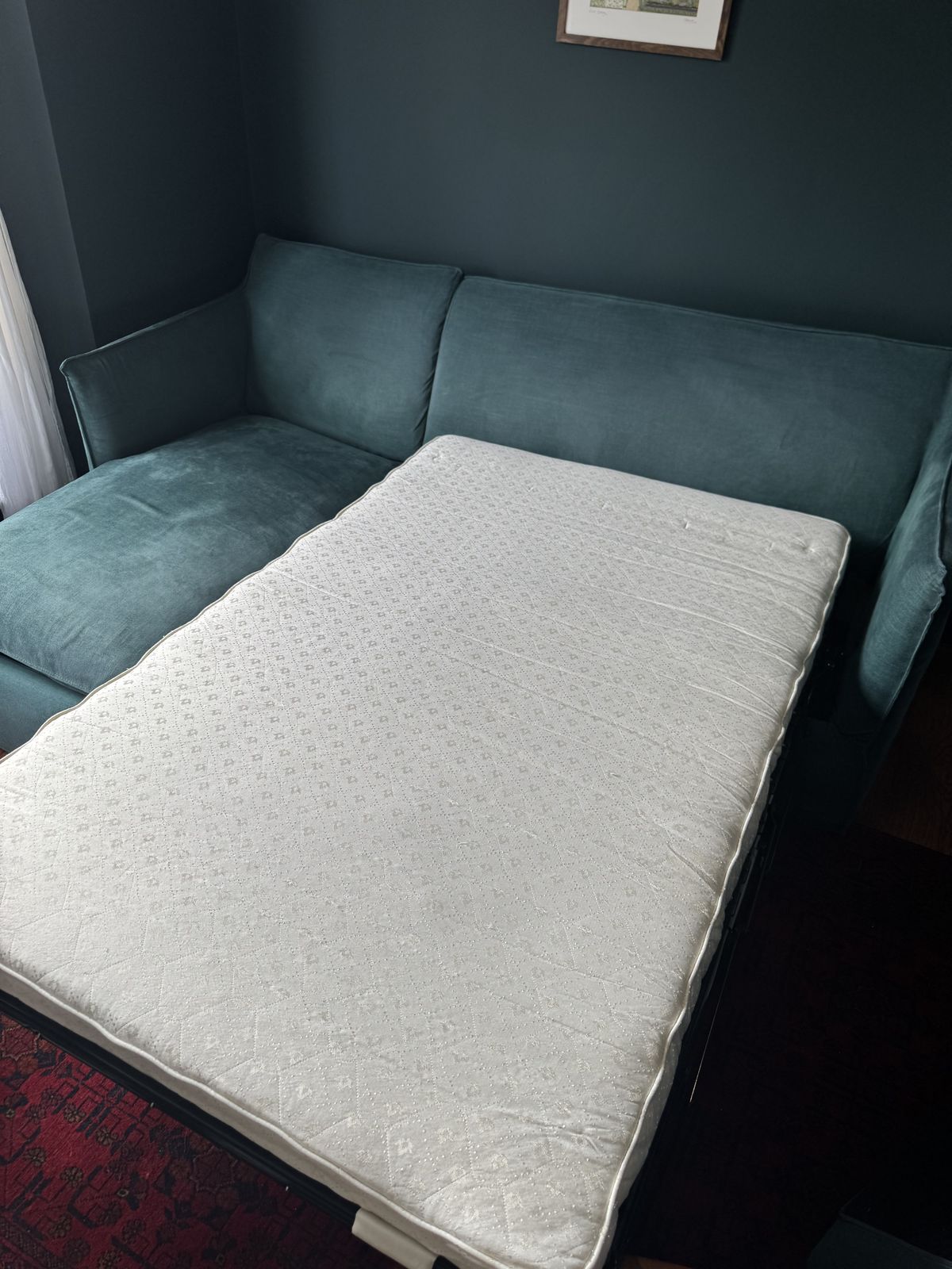Love Your Home Sophie Chaise Corner Sofabed In Green Cotton/Linen photo furniture