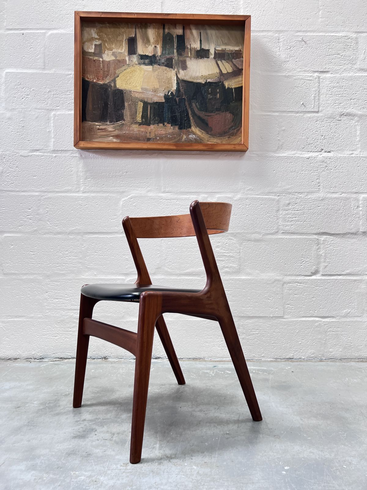 photo for sale Set Of 8 Danish Mid Century Kai Kristiansen Model 68 “Fire” Dining Chairs, 1960s