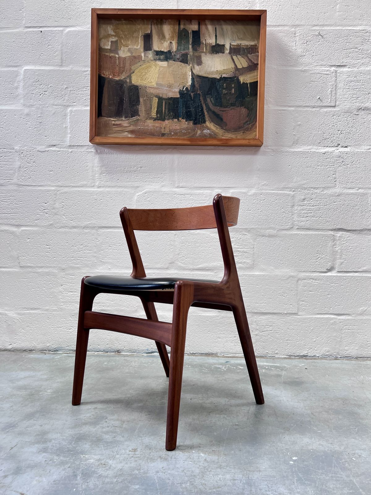 5460.0 Set Of 8 Danish Mid Century Kai Kristiansen Model 68 “Fire” Dining Chairs, 1960s photo