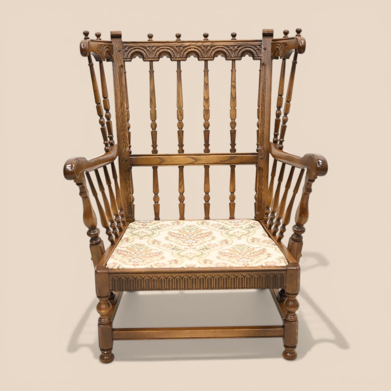 427.0 Ercol Cloister Wing Back Easy Fireside Armchair Golden Dawn Free Delivery photo