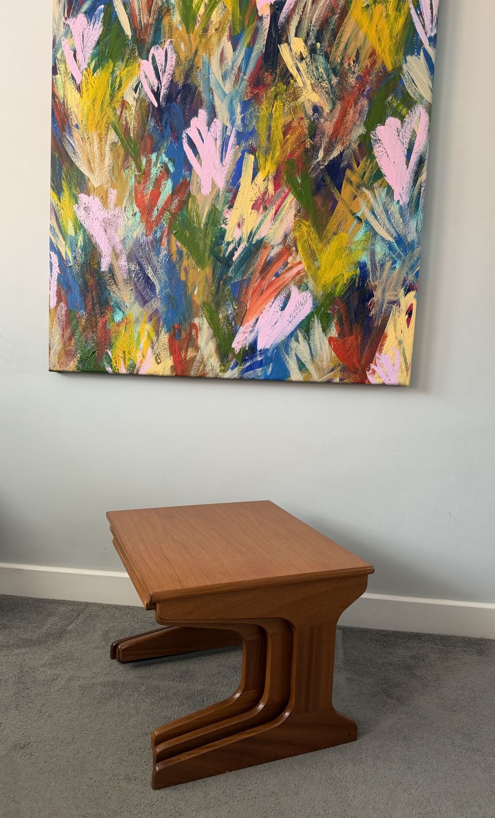 Portwood Mid Century Teak Nest Of Three Tables photo Furniture
