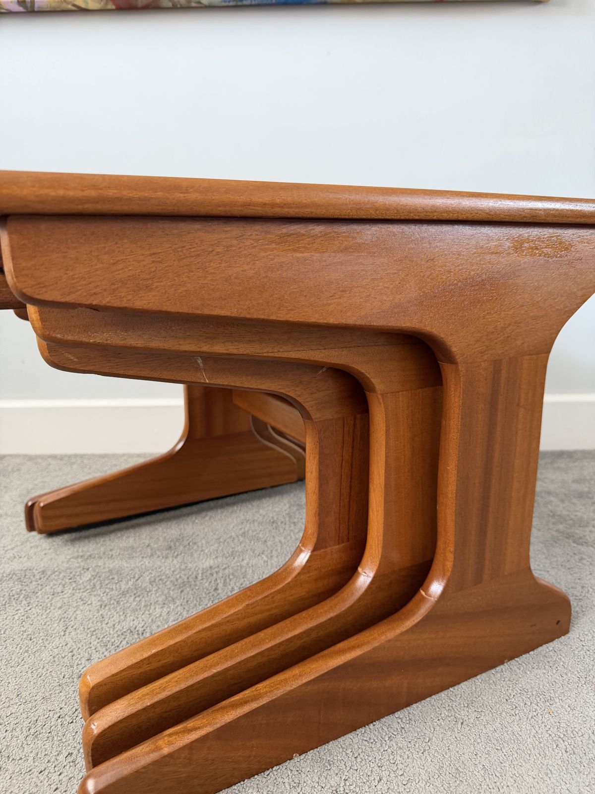 Portwood Mid Century Teak Nest Of Three Tables photo vinterior