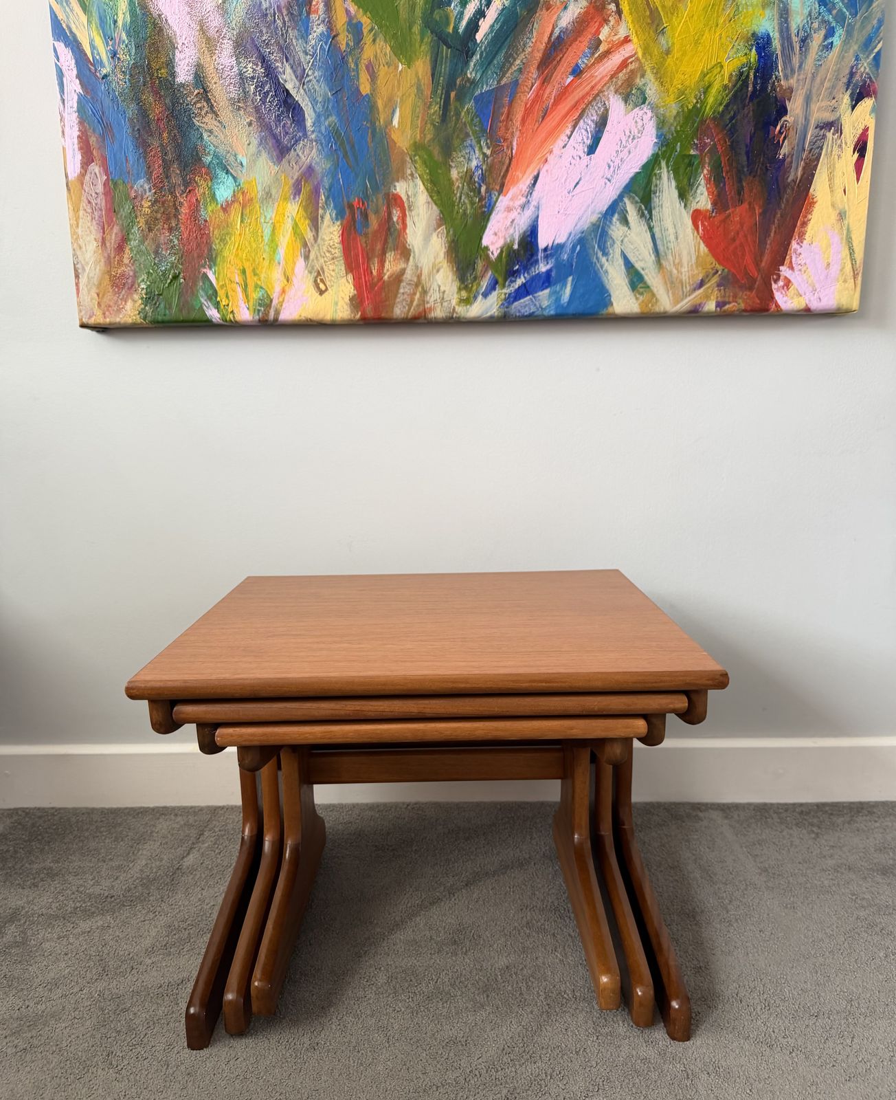 Portwood Mid Century Teak Nest Of Three Tables photo buy
