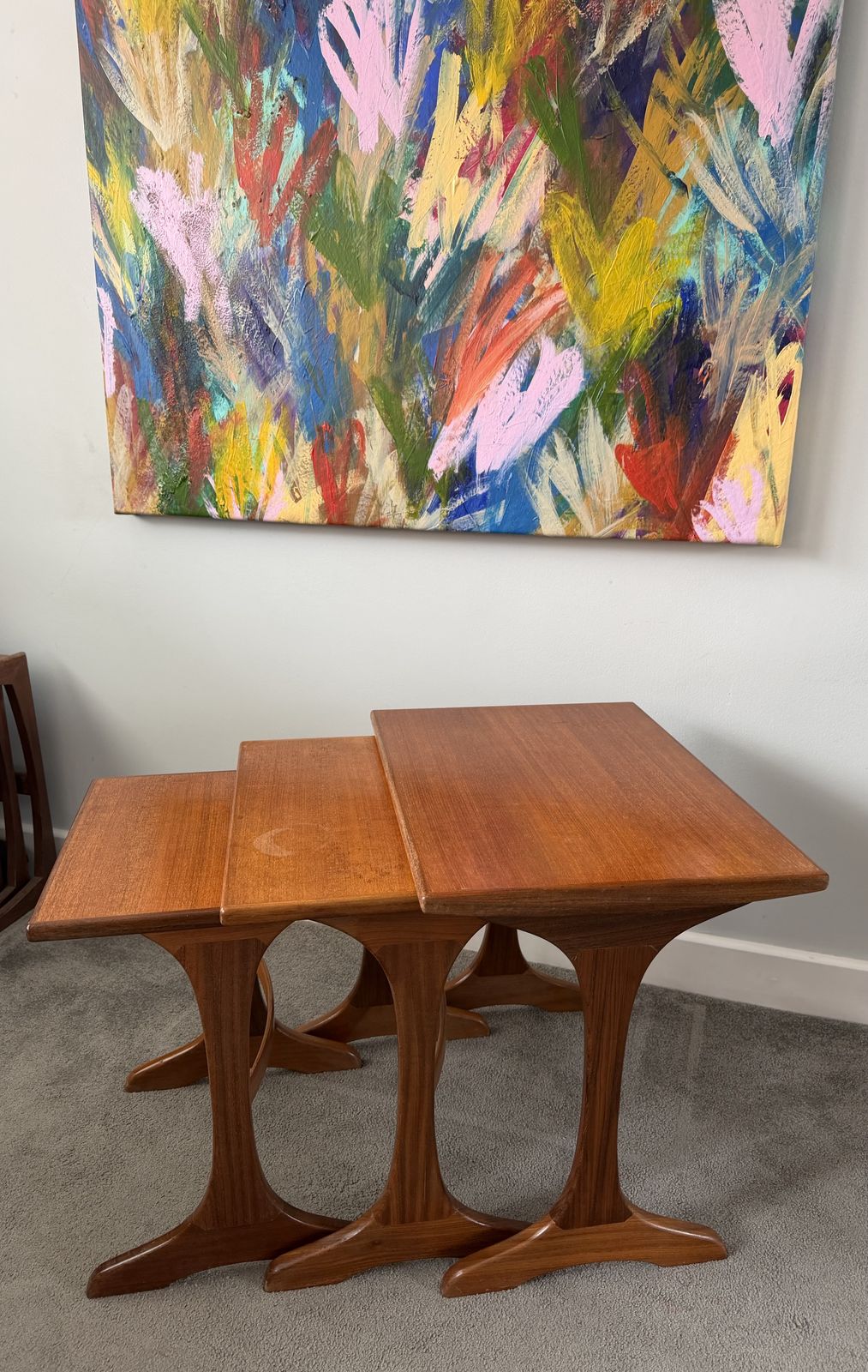 Mid Century Modern G Plan Teak Nest Of 3 Tables photo for sale