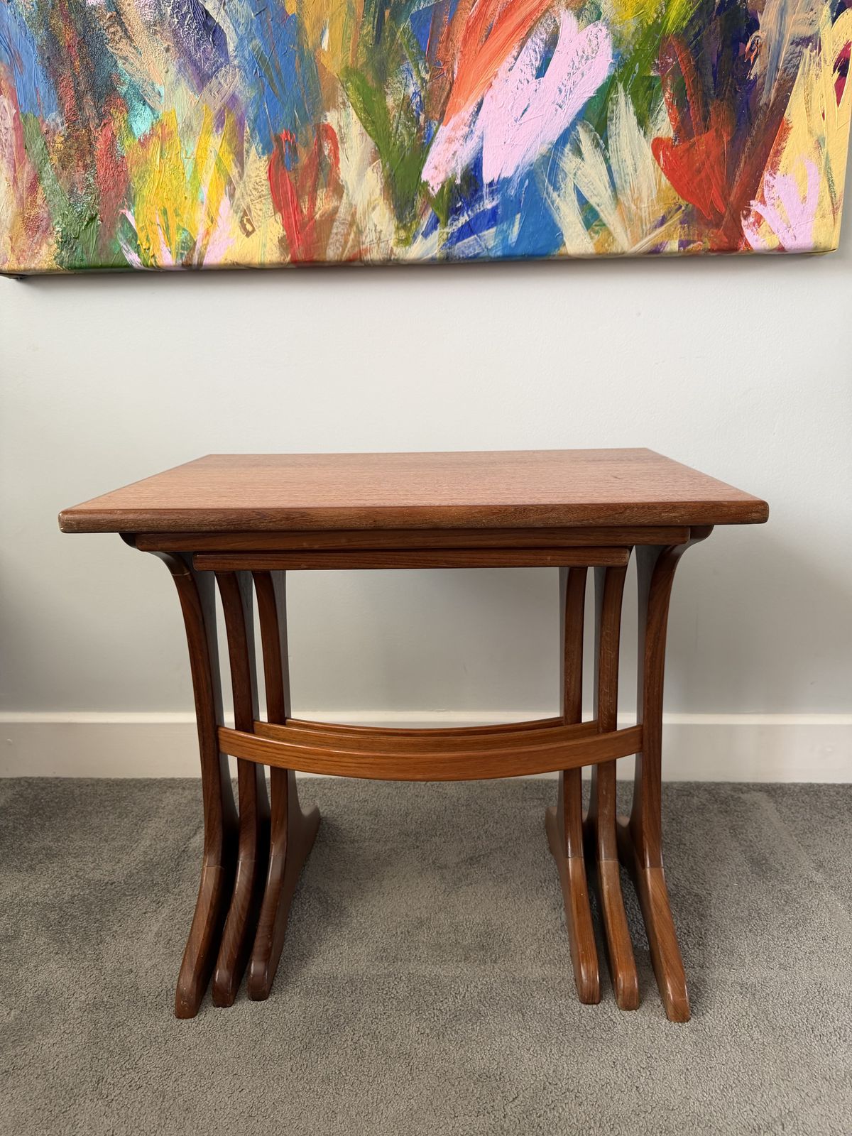 Mid Century Modern G Plan Teak Nest Of 3 Tables photo buy