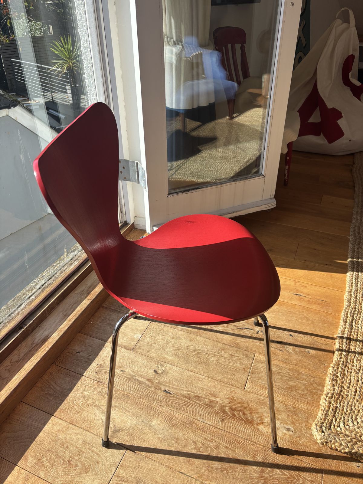 Set Of 6 Red Series 7 Chair By Arne Jacobsen For Fritz Hansen photo Furniture