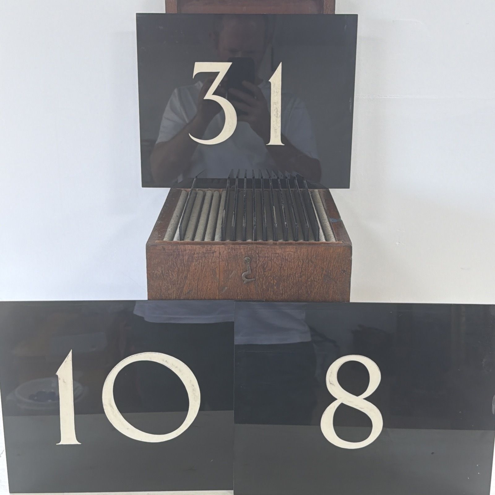 Antique Calendar Number Slides