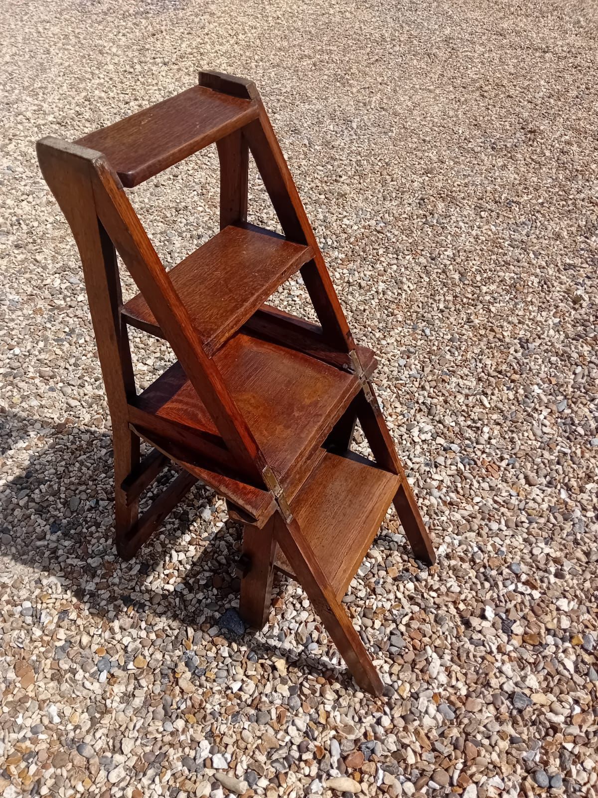 Furniture A Late Victorian Arts & Crafts Oak Metamorphic Library Chair, C.1890–1910, With photo