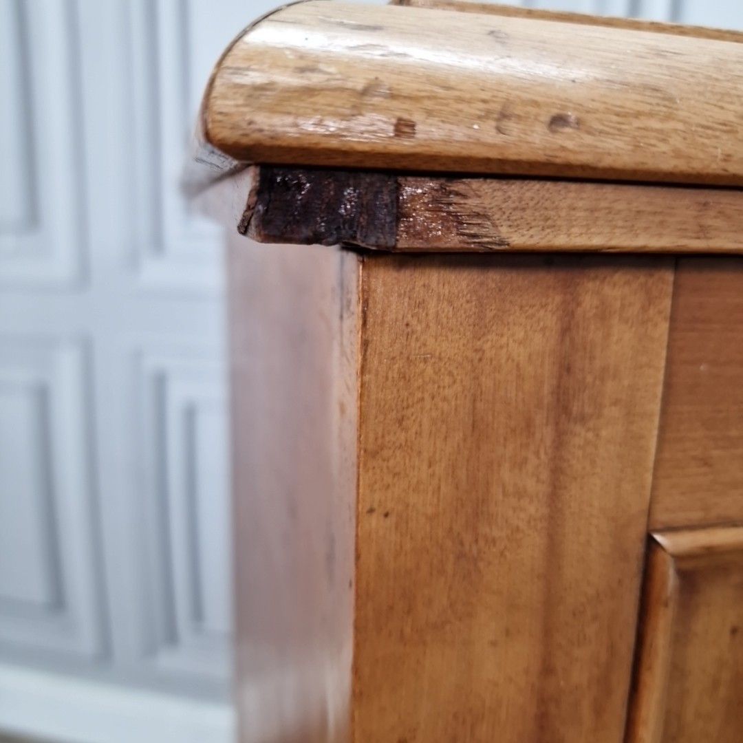 160.0 Antique Pot Cupboard Nightstand Bedside Marble Top Cabinet Victorian Edwardian photo