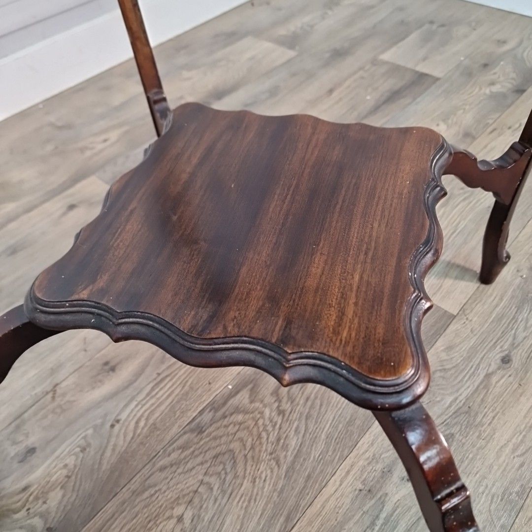 photo for sale Antique Occasional Side Table Edwardian Mahogany Carved Window Hall Wooden