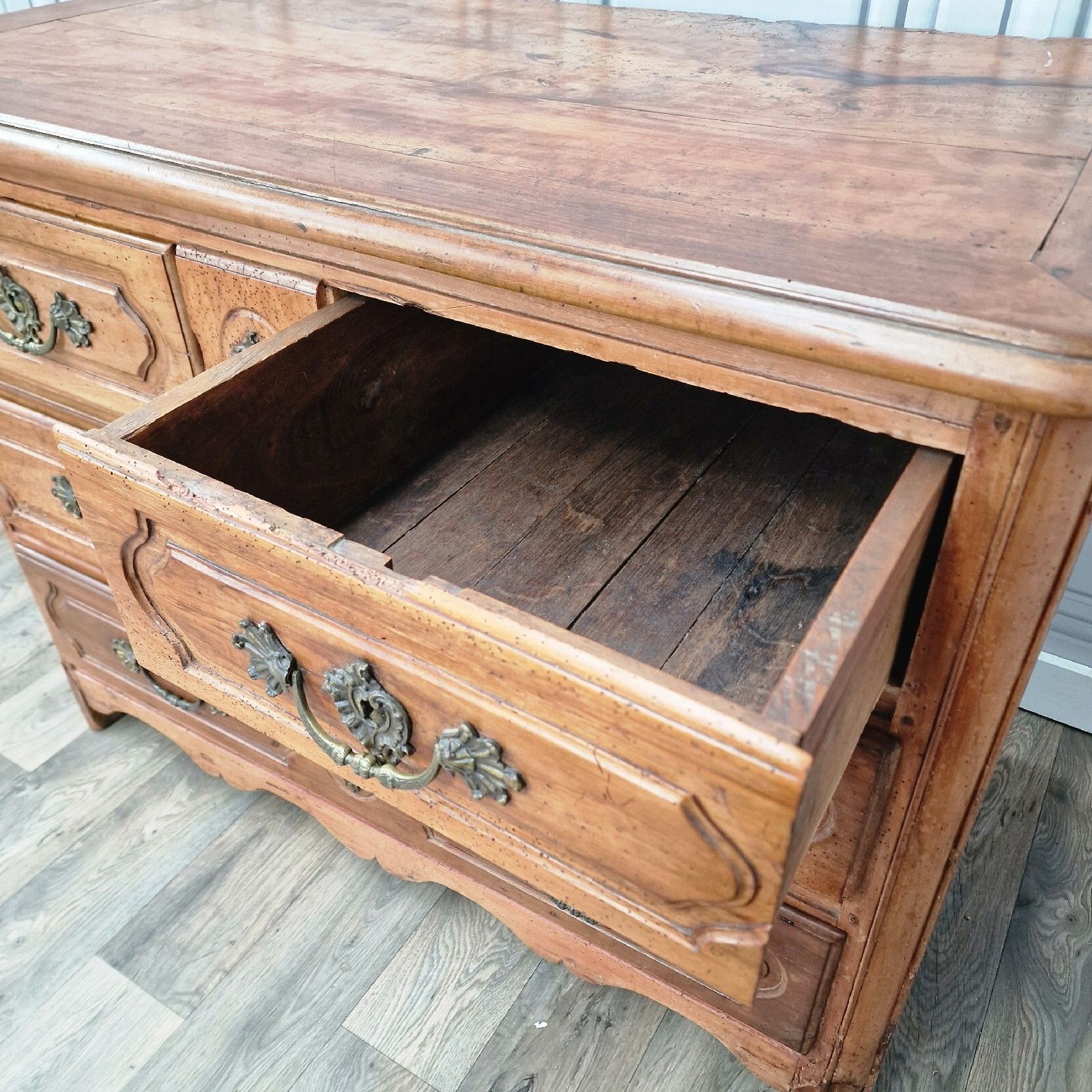 photo furniture Antique Spanish Chest Of Drawers Commode 18th Century Cherry Wood Georgian