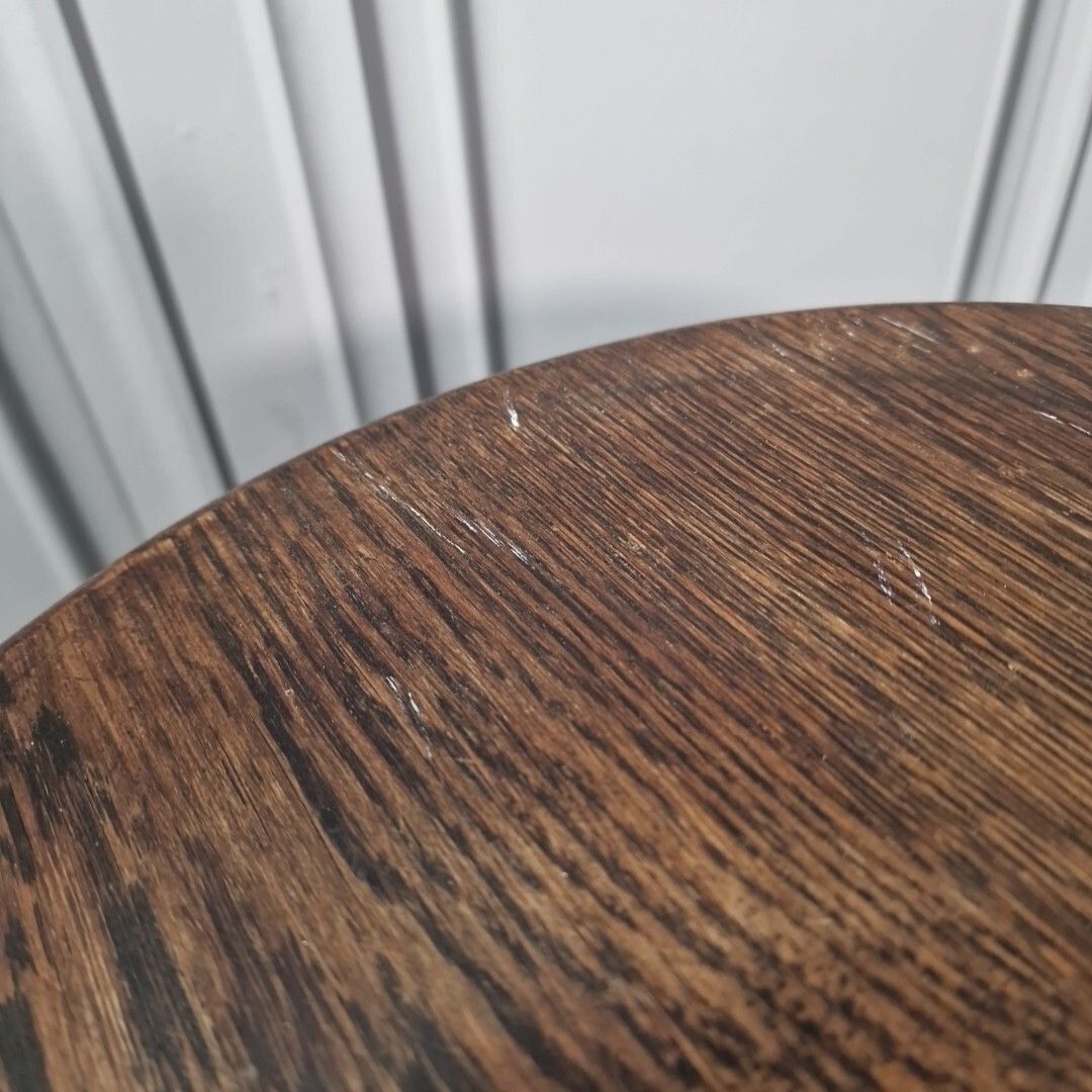 photo buy Antique Plant Stand Table Solid Wood Carved Round Animal Foot Wooden Torchere