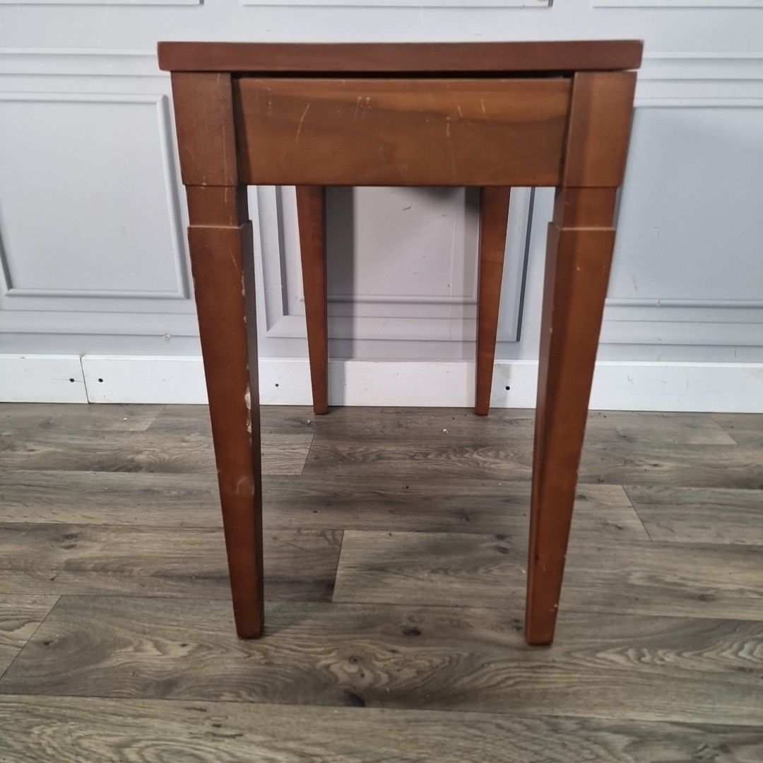 Vintage Sewing Stool Coffee Table Wooden Lift Top Piano Music Tapered Legs photo buy
