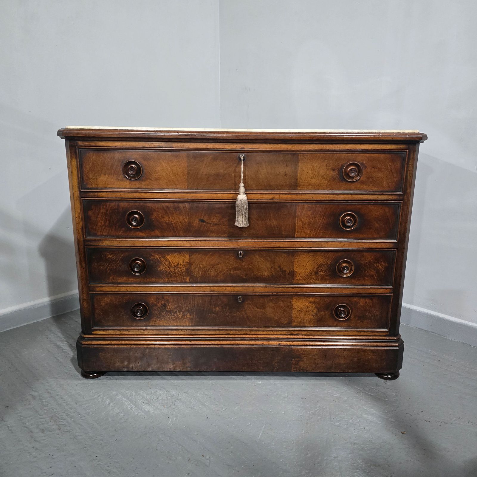 Superb French Walnut Commode Chest Of Drawers photo furniture