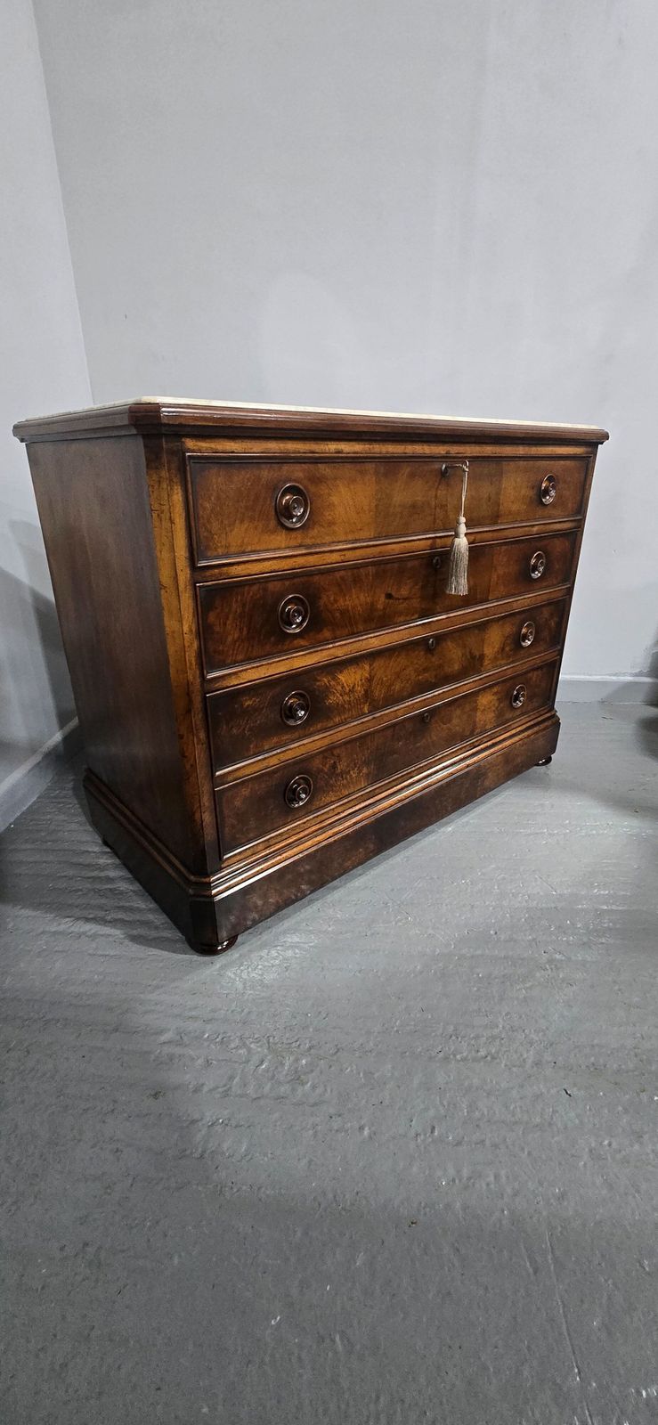 Superb French Walnut Commode Chest Of Drawers photo 1595.0