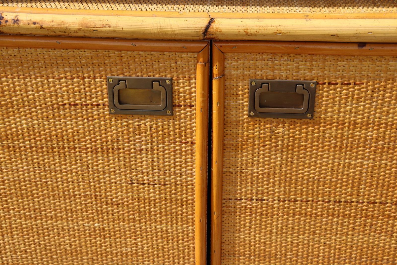 photo for sale Rattan Shelves By Dal Vera, 1960s, Set Of 2