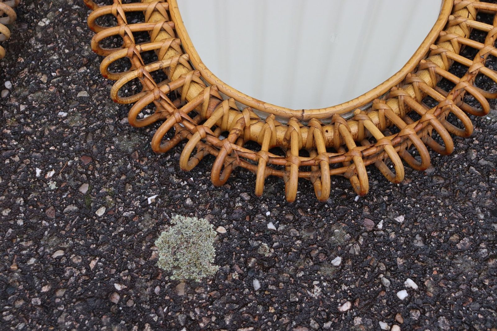 Rattan Mirrors Attributed To Franco Albini, Italy, 1950s 1960s, Set Of 2 photo Home Decor
