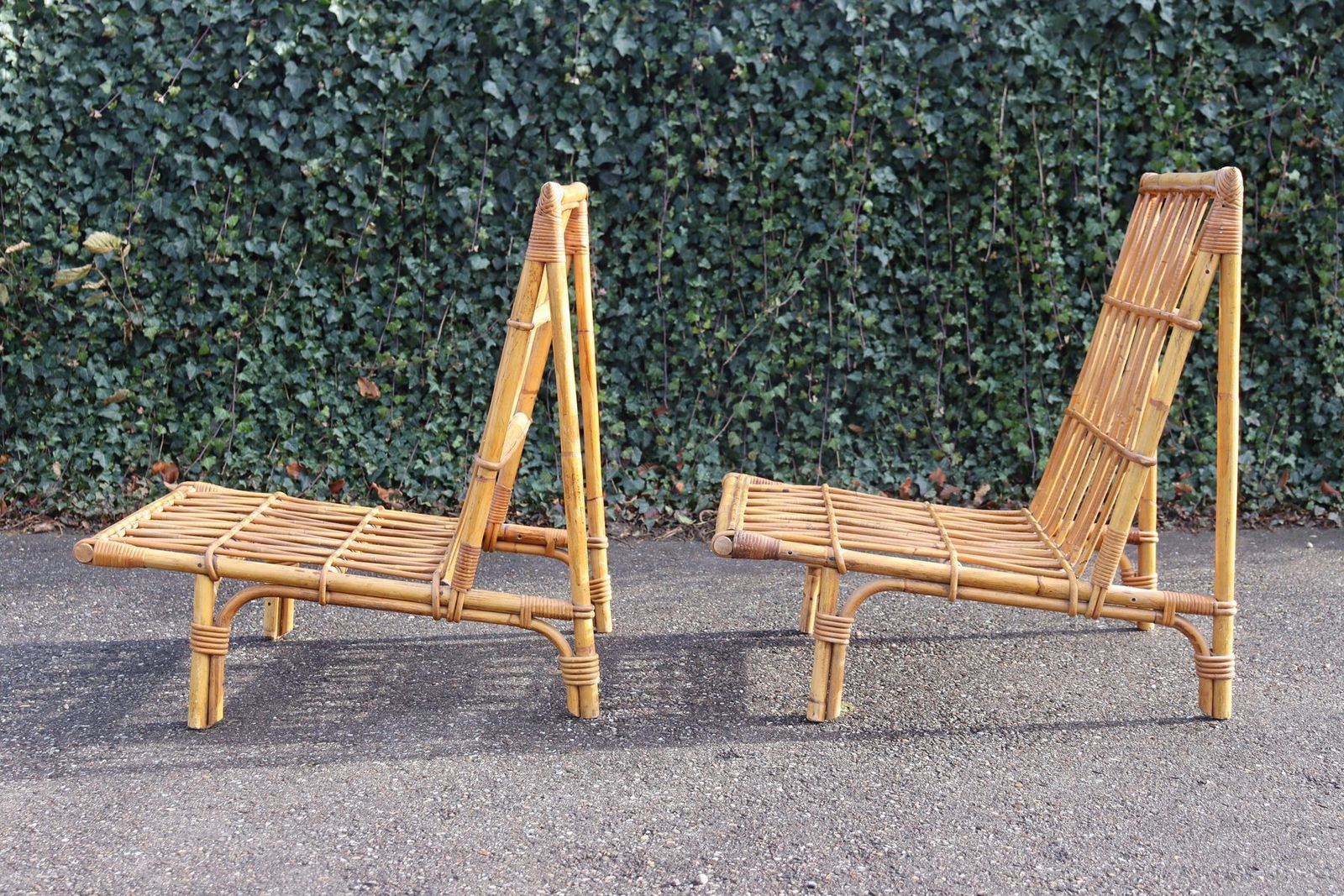 Vintage Chairs In The Style Of Audoux Minet, 1950, Set Of 2 photo Furniture