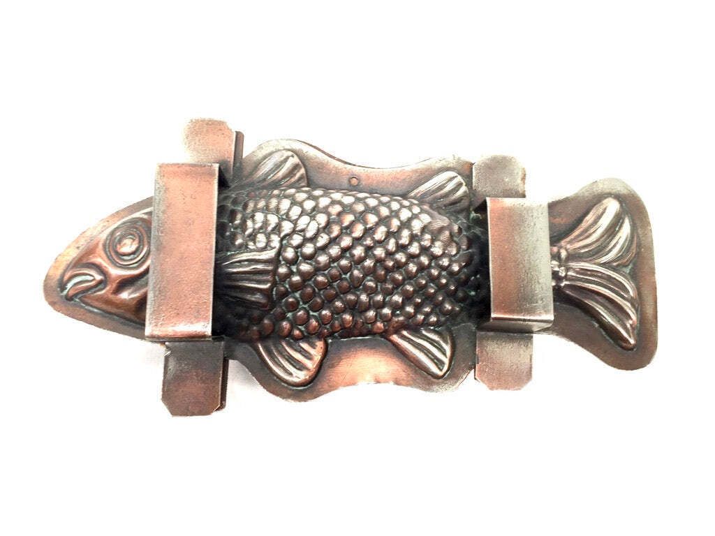 Antique Kitchenalia   French Copper Fish Chocolate Mould By Letang Fils C.1900 photo for sale