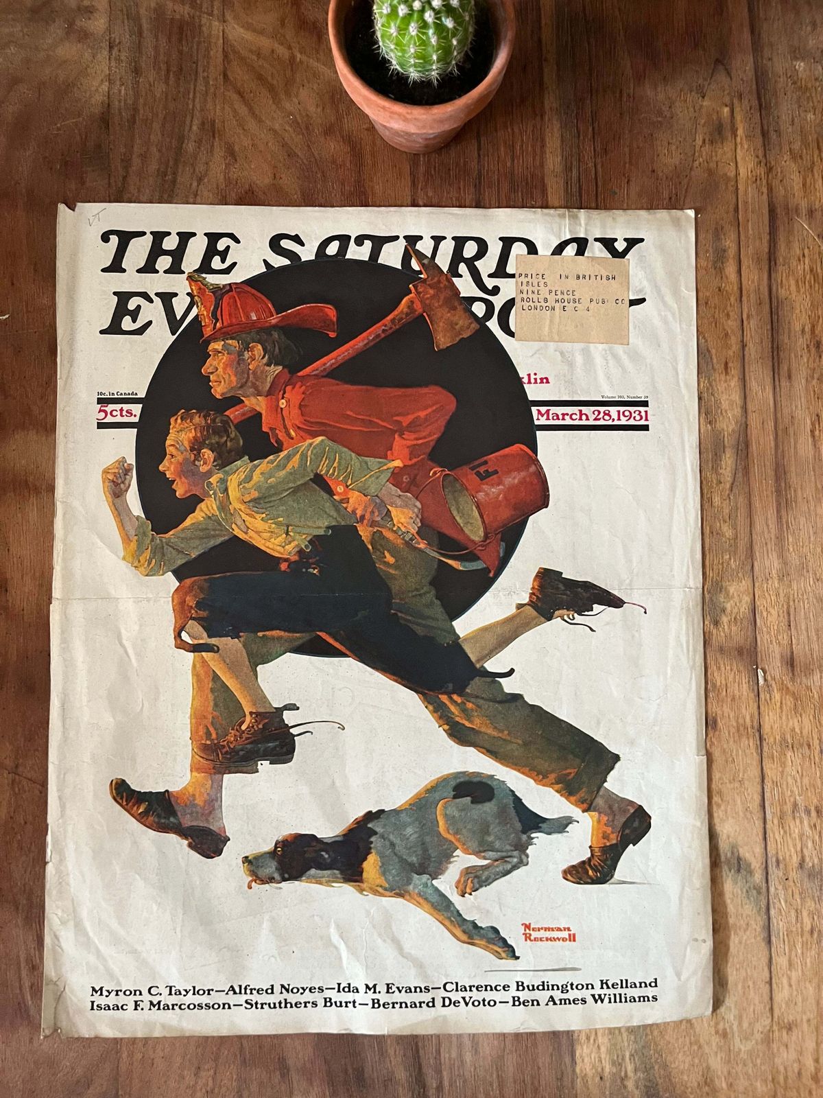 Norman Rockwell   Saturday Evening Post 1931 Original Magazine Cover photo furniture