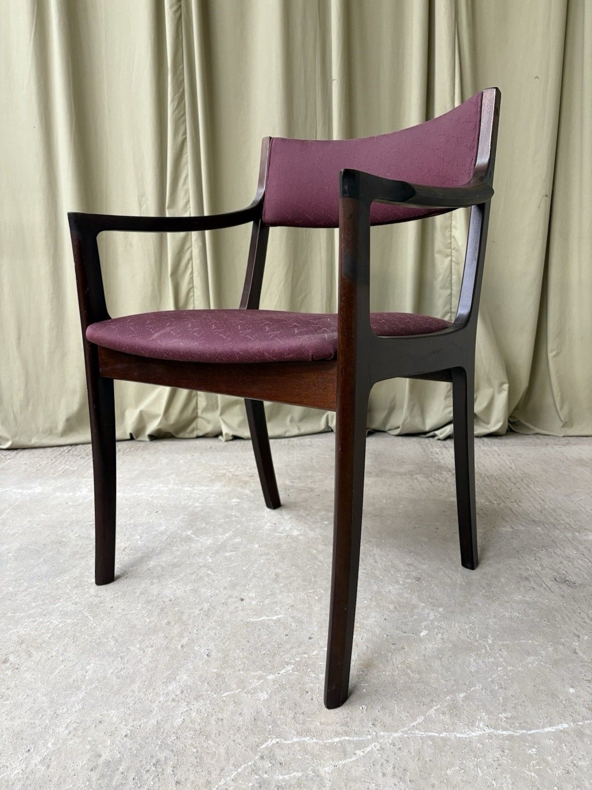 photo for sale Vtg Mid Century Sculptured Desk Chair Armchair Fireside Carver Danish Retro R972