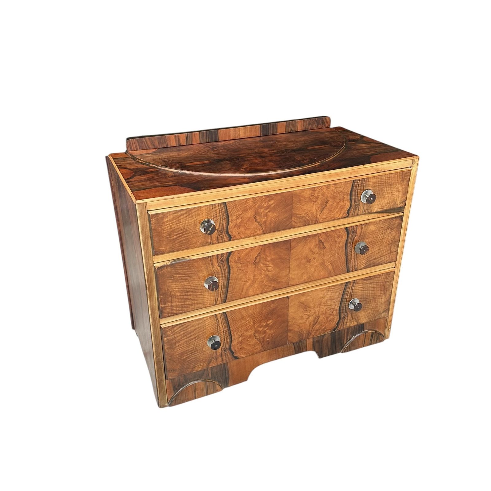 Art Deco Walnut Chest Of Drawers photo vintage