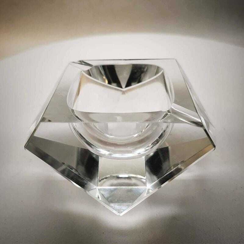 1960s Transparent Ashtray Or Catch All In Murano Glass By Flavio Poli For Seguso. photo 172.0
