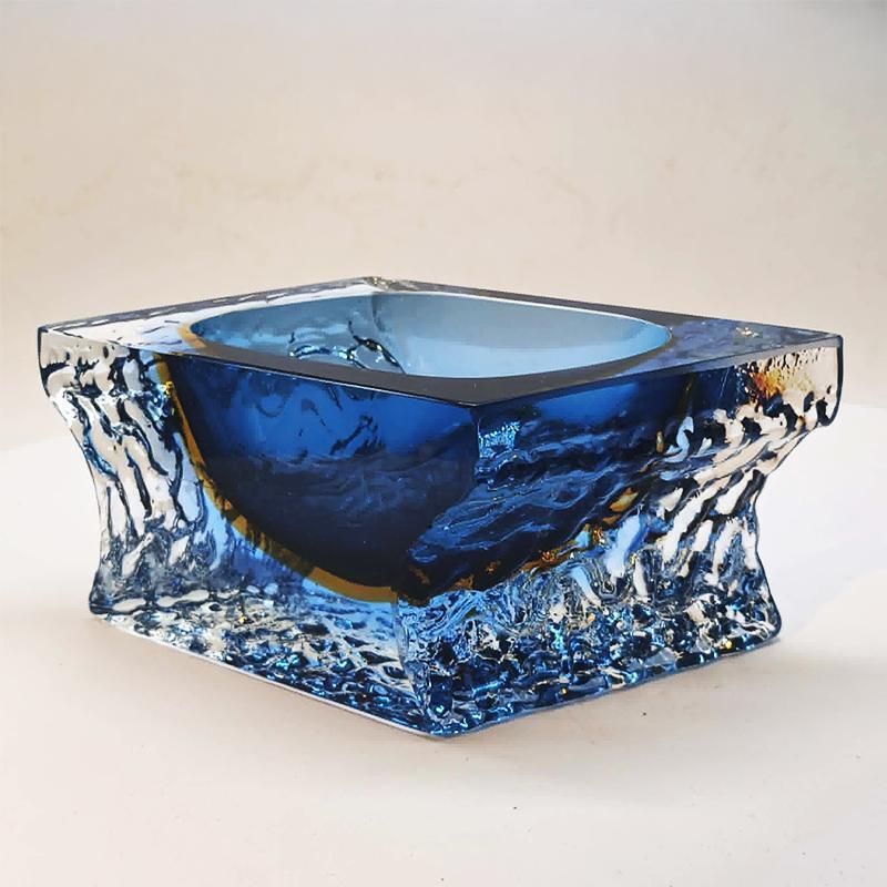 1960s Ashtray Or Catch All In Hand Worked Murano Glass By Flavio Poli For Seguso. Made In Italy photo furniture