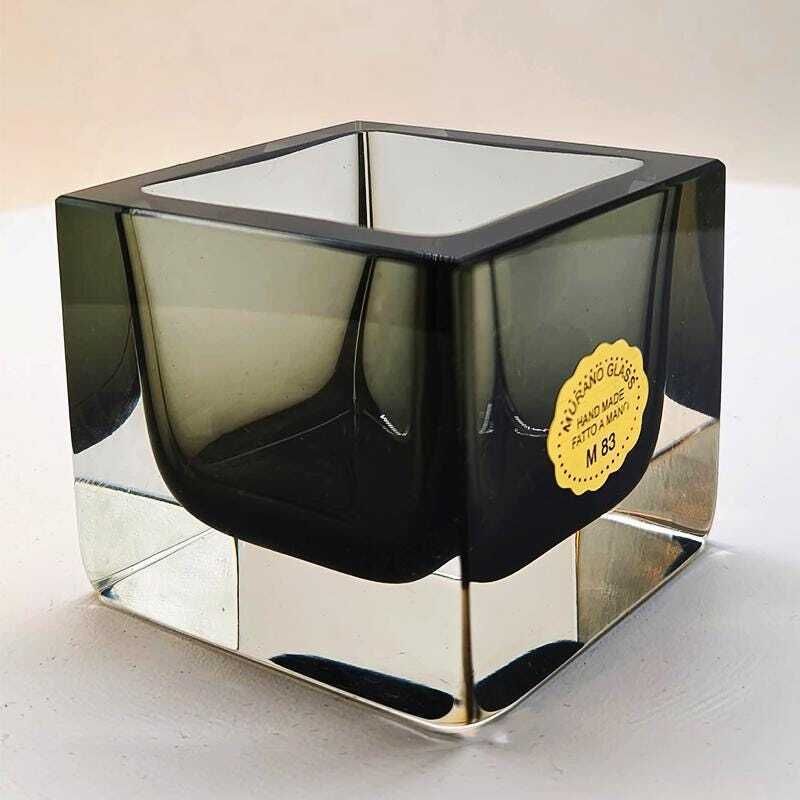 1960s Square Ashtray Or Catch All In Handcrafted Murano Glass By Flavio Poli For Seguso. Made In Murano, Italy photo 217.0