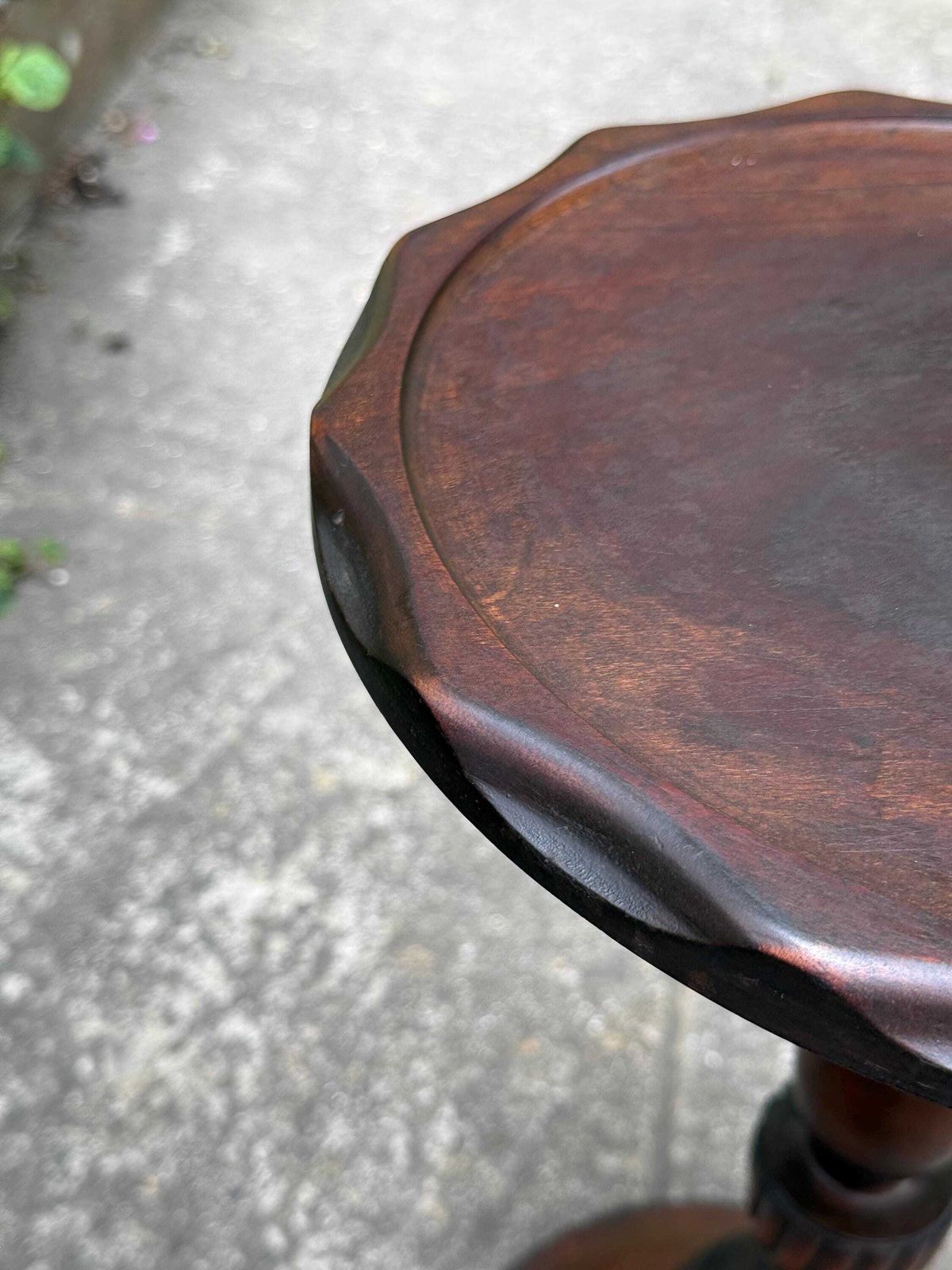photo for sale Vintage 1900s Mahogany Wine Table Georgian Revival Plant Stand Side Table