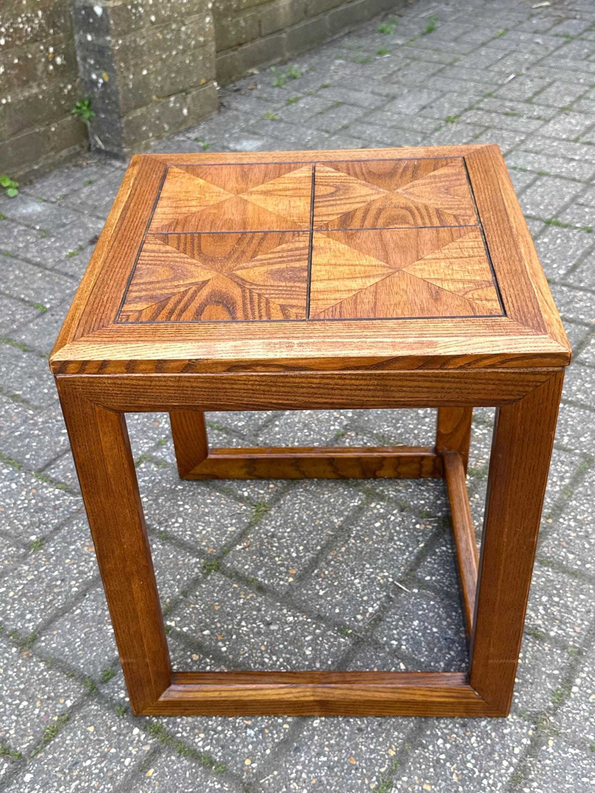 Rare Vintage G Plan Geometric Side Table – Mid Century Modern Danish Style Occasional Table photo vinterior