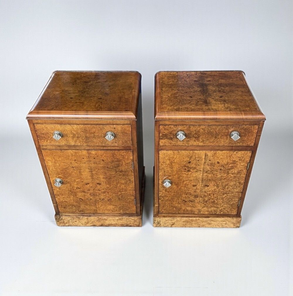 photo for sale Pair Of Art Deco Bedside Tables