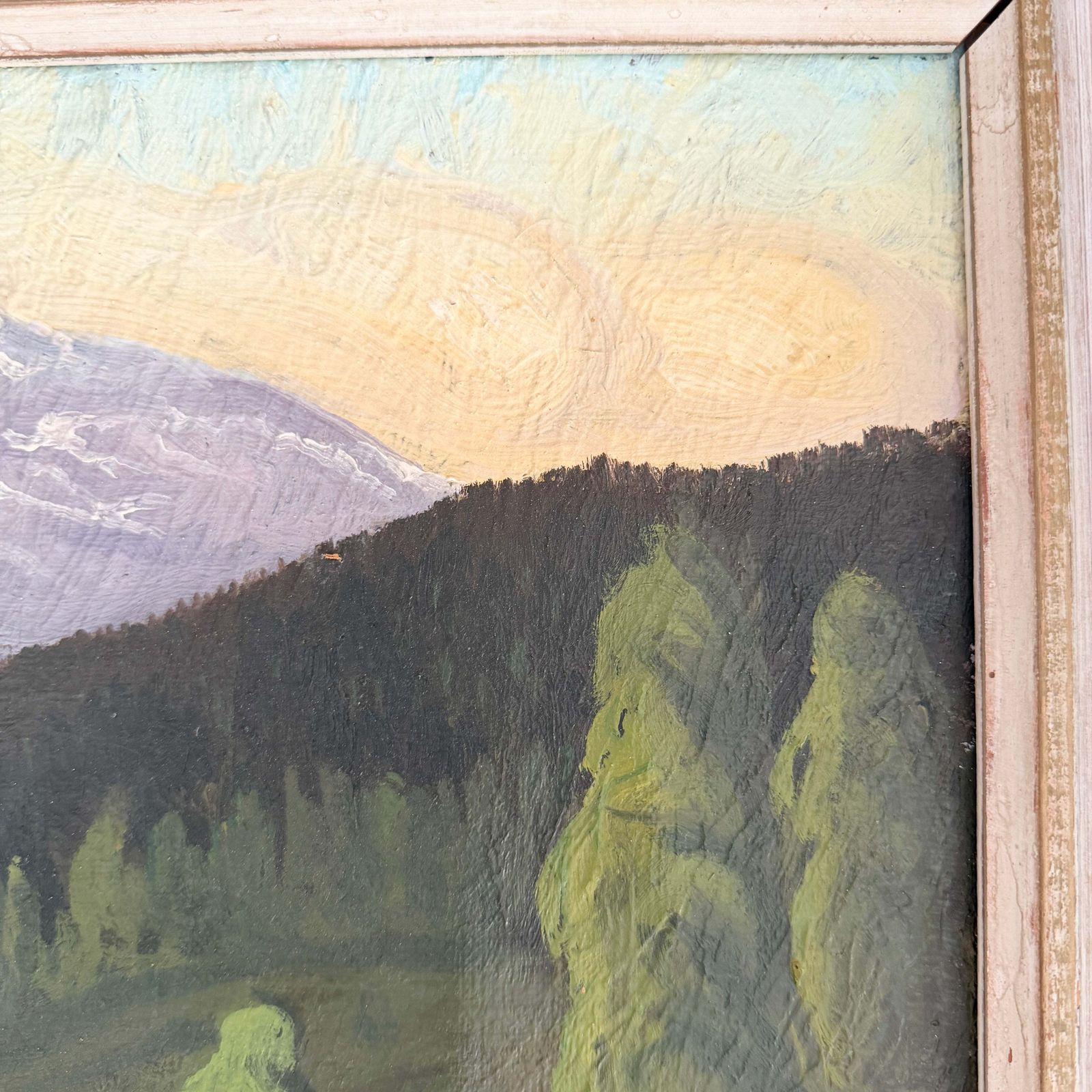 Nordic Serenity 1929. Vintage Zweeds olieverfschilderij van Haggren. photo for sale