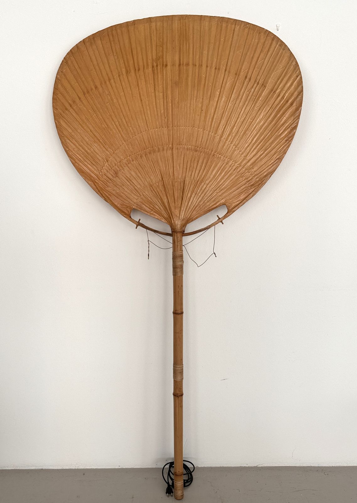 Organic Large Floor Lamp "Uchiwa I" By Ingo Maurer, 1974 photo furniture