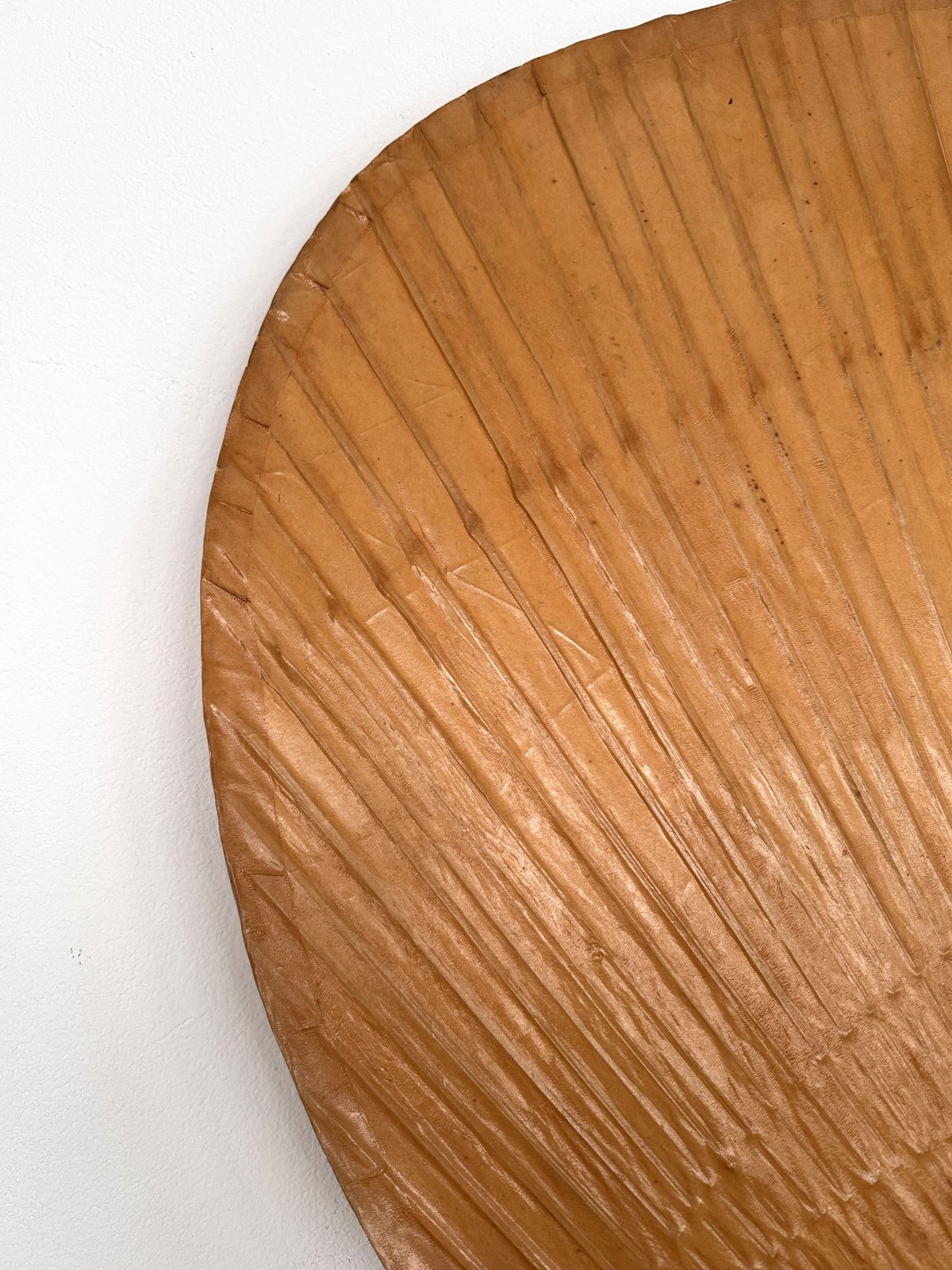 Organic Large Floor Lamp "Uchiwa I" By Ingo Maurer, 1974 photo vintage
