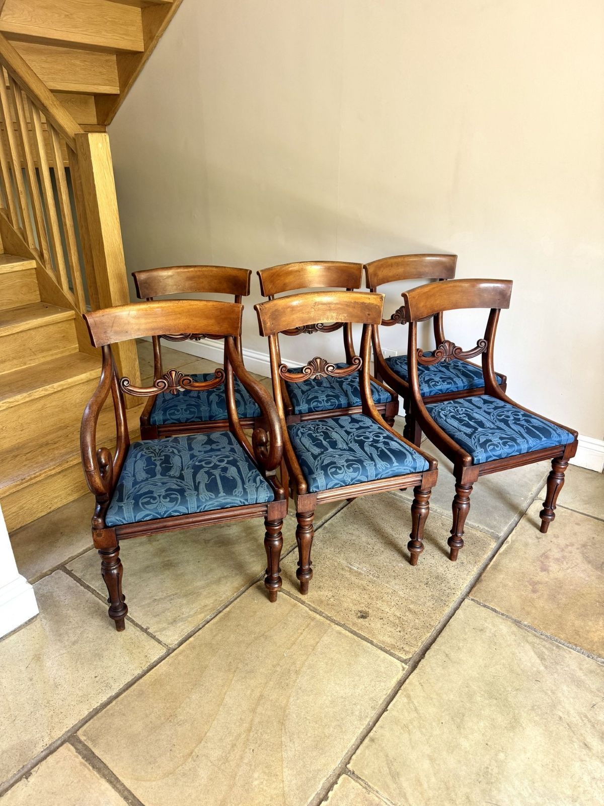 Quality Set Of Six Antique Regency Mahogany Dining Chairs photo buy